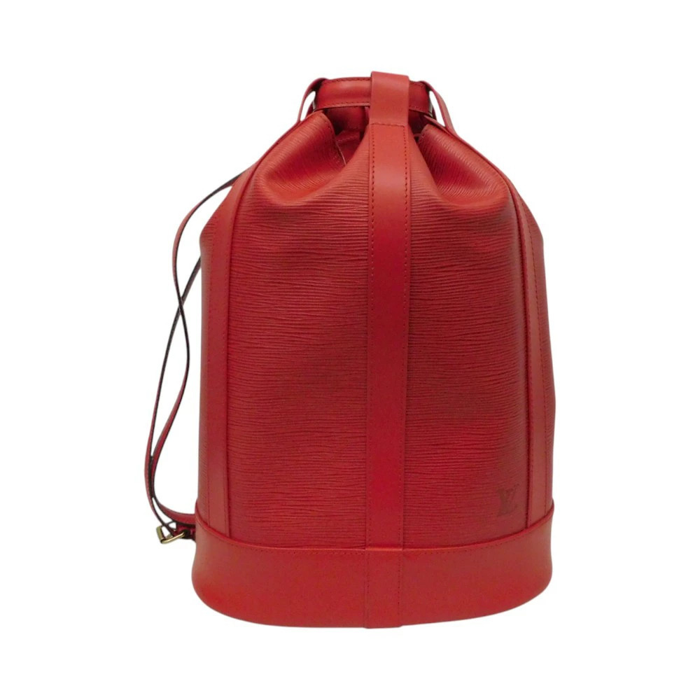 Louis Vuitton Randonee Shoulder Bag Drawstring Epi Leather Red